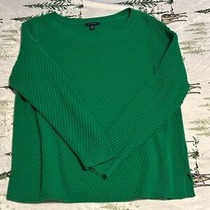Lands' End Vibrant Green Knit Sweater